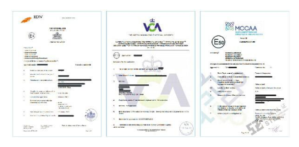 后挡风玻璃ECE R43认证